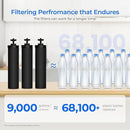 Waterdrop Gravity-fed Water Filter System, with Upgrade 3 Black Carbon Filters and Metal Spigot, 9000 Gallon Longer Lifespan and 150% Faster Flow, King Tank Series, 2.25G by CozyNest Decor