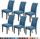 Joccun Chair Covers for Dining Room Set of 6,Chair Slipcovers Stretch Dining Room Chair Covers Seat Protector,Washable Parsons Chair Cover for Home,Hotel,Banquet(Dark Blue,6 Pack) by CozyNest Decor