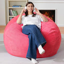 Homguava 3.5FT Bean Bag Chair: Teardrop Bean Bags with Memory Foam Filled, Compact Beanbag Chairs Soft Sofa with Corduroy Cover (Pink) by TinyTreasures Baby Boutique
