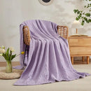 EMME Cotton Blanket Queen Size for Bed Soft Large Muslin Bed Blankets 80"x90" Lightweight Breathable All Season Gauze, Lavender by CozyNest Decor