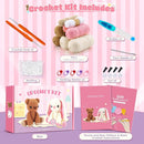 Crochet Kit for Beginners, Bunny and Bear Crochet Animal Kit with Step-by-Step Video Tutorials, Crocheting Kit for Starters, Beginner Crochet Kit for Kids and Adults, DIY Stuffed Animal Knitting Kit by TinyTreasures Baby Boutique