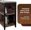 8 Cube Storage Organizer Bookshelf, Industrial Horizontal Bookcase, Accent Cubby Shelf, Media Console Table for Living Room, Home Office, 63 Inches, Dark Grey Oak by CozyNest Decor