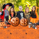 2 Pcs Halloween Tablecloth - Plastic Halloweens Spider Webs Table Cloth, Orange Disposable Rectangle Spiderweb Table Cover for Halloween Party Decorations Supplies Favors Tables Decor, 108 x 54 Inch by CozyNest Decor