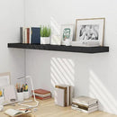 Fun Memories 55 Inch Fireplace Mentel Shelf, 10 Inch Deep Shelves for Display & Wall Storage, Rustic Wood Wall Shelf, Extra Long Floating Shelves for Living Room Laundry Room, Black, Set of 1 by CozyNest Decor