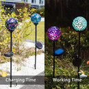VCUTEKA Solar Garden Decorative Lights Outdoor, Mosaic Solar Light Waterproof LED Pathway Stake Light for Landscape Patio Yard Deck Walkway Decoration, 2 Pack （Blue&Purple） by GreenHaven Gardens