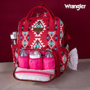 Wrangler Diaper Bag Backpack Aztec Travel Backpack Purses Western Multi-Function Baby Bags for Mom with Waterproof Insulated Pockets by TinyTreasures Baby Boutique