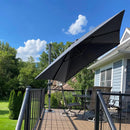 PURPLE LEAF 10 Feet Patio Umbrella Outdoor Cantilever Square Umbrella Aluminum Offset Umbrella with 360-degree Rotation for Garden Deck Pool Patio, Grey by GreenHaven Gardens