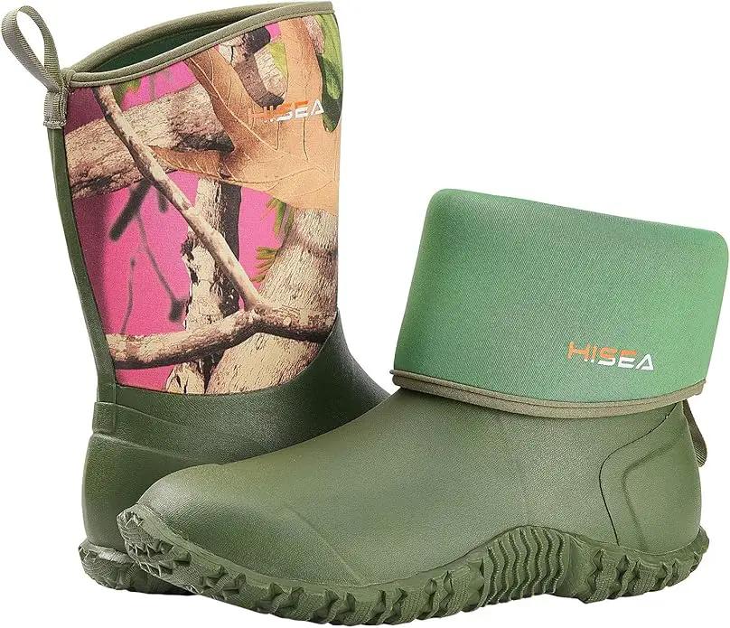 HISEA Women's Rubber Garden Boots Waterproof Insulated Yard Gardening Shoes Mid Height for Mud Working Outdoor, photo 2 of 6