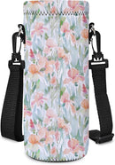 Neoprene Water Bottle Carrier Bag with Adjustable Shoulder Strap for Men Women Walking Hiking,Portable Insulated Holder Case for Stainless Steel/Glass/Plastic Bottles by TinyTreasures Baby Boutique