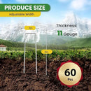 Landscape Staples 4 Inch 60 Pack, Garden Stakes Galvanized Garden Staples 11 Gauge, Plant Cover Stakes for Lawn Weed Barrier by CozyNest Decor