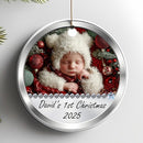 Personalized Newborn Photo Christmas Ornament 2025 - Baby’s First Holiday Keepsake - New Baby Custom Ornament - Gift for New Parents Mom Dad - Christmas, Birthday Gift for Boys, Girls by TinyTreasures Baby Boutique