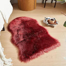 AMTOVO Faux Fur Rug, Burgundy Small Area Rug, Fluffy Sheepskin Rug, Fuzzy Ultra Soft 2 x 3 ft Shag Rugs for Bedroom Sofa Throw Cushion Room Decor, Sheepskin by CozyNest Decor