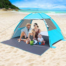 DLUCKY Beach Tent for 1/2/3/4/5/6 Person,Anti-UV Portable Sun Shade ShelterUPF 50+,Both Sides Extendable Floor,Extendable Awning,with 2 Ventilating Mesh Windows,Lightweight & Easy Setup. by TinyTreasures Baby Boutique