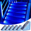 VOLISUN Solar Stair Lights 6 Pack, Solar Step Lights Outdoor Waterproof IP67, LED Outdoor Step Light,Outdoor Light Decor for Garden Stair, Deck, Front Step and Front Porch（Blue Lighting） by GreenHaven Gardens