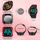 Kids Watch,Boys Watch for 3-15 Year Old Boys,Digital Sport Outdoor Multifunctional Chronograph LED 50 M Waterproof Alarm Calendar Analog Watch for Children with Silicone Band,Kids Gift by TinyTreasures Baby Boutique