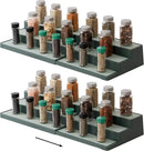 SIMPLEMADE 3-Tier Spice Rack Organizer - Versatile Storage Shelf for Kitchen, Bathroom, Bedroom & Office, Set of 2, Expandable Sage by CozyNest Decor