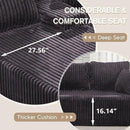 Hobestluk Modular Sectional Sofa Couches 108" L-Shape Couch 3 Seat Modular Sofa Memory Foam Sectional Couches for Living Room, Boneless Couch with Oversized Chaise (Grey, Right Facing) by CozyNest Decor