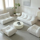 Luxury Sofa Couch Chair, Lazy Floor Seating, Fireside Bean Bag Chair, Ergonomic Tatami Sofa Lounger for Living Room, Bedroom, Office, Loveseat, White by CozyNest Decor