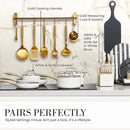 Gold Cooking Utensils with Measuring Cups and Spoons Set - 13-Piece Luxury Gold Kitchen Accessories Includes Metal Measuring Cups and Spoons for Baking, Cooking, and Elegant Kitchen Decor by CozyNest Decor