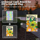 DIY Solar Garden Flag Stand with 5 Holiday Flags, Universal LED Board for DIY a Lighted 12"x18" Flag, Including Valentines Day, Easter Day, Halloween, Thanksgiving Day & Christmas Flags by GreenHaven Gardens