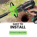 Auger Drill Bit for Planting 4 Pack – Garden Spiral Hole and Bulb Planter Tool for Umbrella Holes - Compatible with 3/8 Inch Hex Drive by GreenHaven Gardens