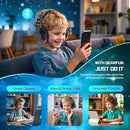 QearFun Kids Headphones Wired with Mic, 85/94dB Safe Volume Limit, Foldable Over Ear, Tangle-Free Cord & Sharing Port, Wired On-Ear Headset for School, Chromebook, Tablet, Travel - Boys & Girls by TinyTreasures Baby Boutique