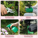 LeMotech Garden Tools Set, 10-Piece Heavy Duty Garden Hand Tools Kit with Wooden Handle, Durable Organizer Bag for Garden Supplies, Gardening Gifts for Women Grandmother, Pink Floral Pattern by GreenHaven Gardens