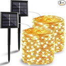 Solar String Lights Outdoor, 2 Pack 144FT 400 LED Solar Christmas Twinkle Lights Outside Waterproof Copper Wire with 8 Modes Solar Fairy Lights for Garden Tree Birthday Christmas Decor(Warm White) by GreenHaven Gardens
