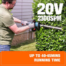 SENIX HTX2-M-0 X2 20 Volt Max* 18-Inch Battery Powered Cordless Hedge Trimmer with Brushless Motor, Double-Sided Dual Action Blades, 3/4" Cutting Capacity, Tool Only, Battery Not Included by GreenHaven Gardens