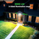 intelamp Solar Flood Lights Outdoor Waterproof, 20000mAh 2000LM Floodlight Exterior with Remote 16.4 FT Cable, 2-12H Timer Dusk to Dawn Security Spots Lighting Outside for Garden Pathway by GreenHaven Gardens