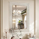 Kelly Miller Large Jeweled Mirror for Wall Decor, 28"x40" Luxury Sparkling Diamond Mirror Beveled Modern Wall Decoration for Bathroom, Living Room, Bedroom, Hallway, Entryway by CozyNest Decor
