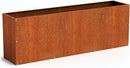 DIY CARTEL Corten Steel Rectangular Outdoor Planter Box, Rustic & Modern Farmhouse Design, Large Raised Metal Garden Bed for Commercial & Residential Use (48in x 10in x 16in) by GreenHaven Gardens