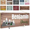 Custom Wood Sign Prsonalized Text Business Home Decor, Personalized Rustic Plaque Board Hanging Wooden Name Sign for Wall Art, Customized Signs Plank Decoration Gifts for Wedding Family Farmhouse Kitchen, Rectangle by CozyNest Decor