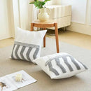 HOdo Home 18x18 Throw Pillow Covers, 2PCS Tufted Boho Jacquard Pillow Covers,Farmhouse Decorative Pillow Cover,Pillow Cases for Couch Sofa Bed Stylish Decor, Simple Textured Cushion Sham by CozyNest Decor
