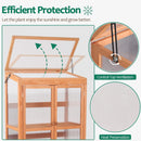 MCombo Wooden Cold Frame Greenhouse, Raised Flower Planter Shelf Protection for Outdoor Indoor Use, 0760 (Orange) by GreenHaven Gardens