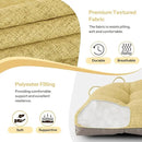Non Slip Chair Cushions for Dining Chairs Set of 4 Kitchen Chair Cushions 18"x18"x3" Turfted Chair Pads Comfortable and Soft Seat Cushion with Ties, Yellow by CozyNest Decor