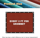 VICLLAX Shade Fabric Sun Shade Cloth with Every 2 FT Grommets for Patio Garden Pergola Cover Canopy 9x11 FT, Rust Red
