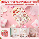 R HORSE 3D Berry 1st Birthday Wood Photo Display Board, Adorable Strawberry Baby's First Year Picture Frame, 1-12 Months Milestone Board Birthday Decorations Keepsake Gift for Baby Girls Nursery Decor by TinyTreasures Baby Boutique