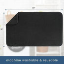 S&T INC. Dish Drying Mat Jumbo, 18” x 30”, Absorbent Microfiber Kitchen Counter Mat, Dish Drying Pad for Dishes, Utensils, Pots and Pans, Jumbo, Black by CozyNest Decor