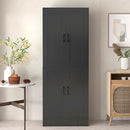 Black Kitchen Pantry, 71" Tall Cabinet with Doors, Hutch with Storage for Dining Room by CozyNest Decor