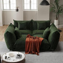 smilesun Modern Minimalist Chenille Modular Sectional Sofa, Oversized Couch and Loveseat Set with Thick Cushions, Upholstered Sofa for Living Room, Bedroom, Office, Apartment(Green,136" 4-Seater) by CozyNest Decor