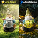 Solar Firefly Jar Gnome Waterproof- Large Garden Gnome Funny Solar Outdoor LED Lights Resin Statues 10.6" Lantern Figurines Decorations Birthday Gifts for Mom Women - Unique Housewarming Gifts by CozyNest Decor