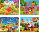 SYNARRY Wooden Jigsaw Puzzles for Kids Age 3-5 Year Old, 4 Pack 24-40 Pieces Preschool Educational Learning Toys Gift Set for Children Boys and Girls, Sea Life, Insects, Animals, Dinosaurs Themes by TinyTreasures Baby Boutique