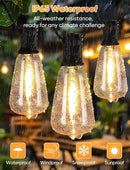 Brightever 60FT Outdoor String Lights with Remote, 3 Color in 1 LED String Lights for Outside with 19 Shatterproof ST38 LED Bulbs, 3 Modes 2 Timer Outside Lighting for Patio, Deck, 2700K/4000K/5000K by GreenHaven Gardens