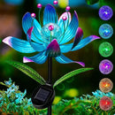 Solar Wind Spinner, 38 Inch Metal Stake Yard Spinners,Solar Powered Multi-Color LED Glass Ball with Kinetic Wind Sculpture Spinner Windmills for Yard (38IN-Purple) by CozyNest Decor