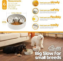 Slow Feeder Dog Bowl with Lick Mat and Puzzle Inserts - Non-Slip Base, Adjustable Speed Design, Dishwasher Safe for Puppies, Orange by CozyNest Decor