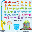 CozyBomB™ Magnetic Fishing Toys Game Set for Kids | Water Table Bathtub Kiddie Pool Party & Pole Rod Net, Plastic Floating Fish Toddler Color Ocean Sea Animals Birthday Age 3 4 5 6 Year by TinyTreasures Baby Boutique