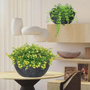 WOUSIWER 13 inch 2Pack Large Hanging Planters for Outdoor Indoor Plants with Drainage Holes and Chain, Round Hanging Flower Pots for Garden Home Porch Decor, Black Speckles by CozyNest Decor