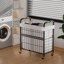 Laundry Hamper 3 Section, 145L Rolling Laundry Sorter Basket with Wheels, 3 Compartment Clothes Organizer Cart, Pull-Out Removable Bags for Laundry Room, Bathroom, Bedroom, White by CozyNest Decor