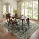 Washable 6x9 Area Rugs for Living Room, BoHo Non-slip Silicone Backing Large Rugs for Bedroom Dining Room Nursery Office, 0.3" Neutral Oriental Throw Carpet with 0.16" Cushioning Pad, Sage Green/Multi by TinyTreasures Baby Boutique
